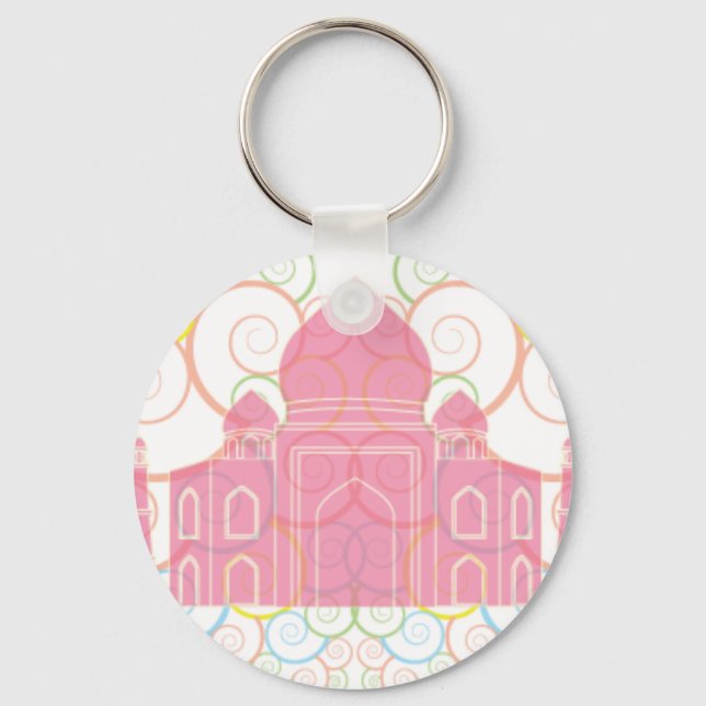 Chaveiro Taj Mahal rosa (Frente)