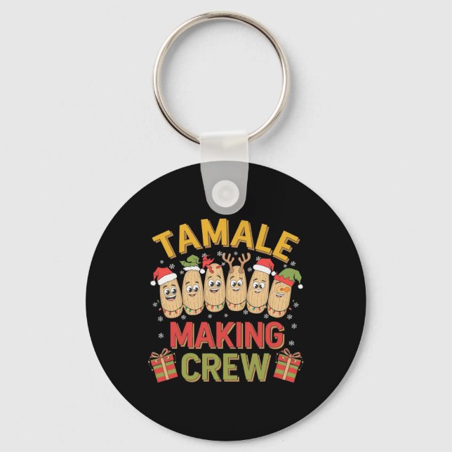 Chaveiro Tamale Fazer Crew Engraçado Pijama de Natal Mexica (Frente)