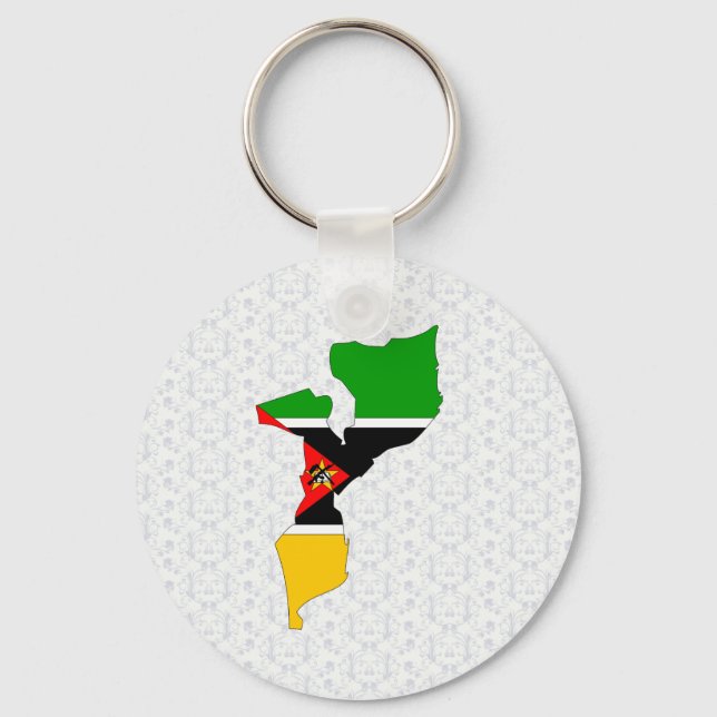 Chaveiro Tamanho do cheio do Mapa de Sinalizador de Moçambi (Frente)