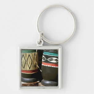 Chaveiro Tambores entalhados à mão, Livingston, Zâmbia