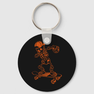 Chaveiro Tampa de esqueleto de skateboard Truque legal Olli