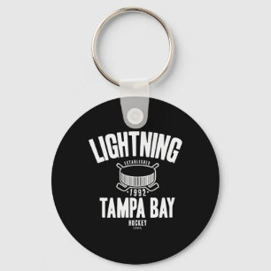 Chaveiro Tampa Y Disco de Hockey Lightning Azul Oficialment