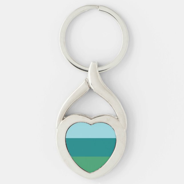 Chaveiro Tanager Turquesa, Azul Teal e Kelly Verde Horiz (Frente)