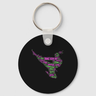 Chaveiro Tang Soo Do Girls Karate Martial Arts Treinando Tr