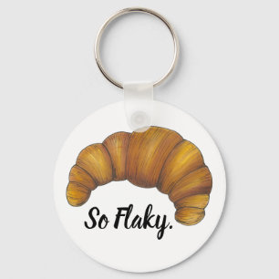 Chaveiro Tão Flaky Foodie Gift Buttery French Croissant Com