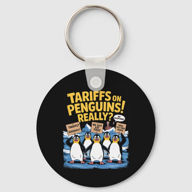 Chaveiro Tarifa Pinguins Nadadeiras Acima Ilha Heard Res En (Frente)