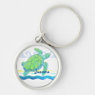 Chaveiro Tartaruga Azul e Verde
