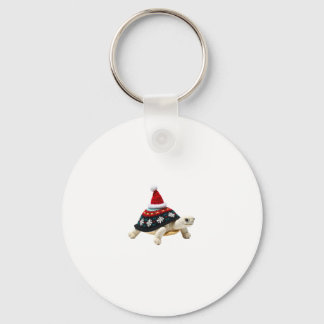 Chaveiro Tartaruga com Chapéu de Papai Noel - Camiseta Feia