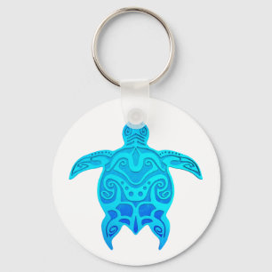 Chaveiro Tartaruga tribal azul
