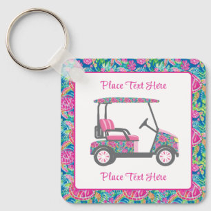 Chaveiro Tartarugas Marinhas Elegantes Carrinho de Golfe