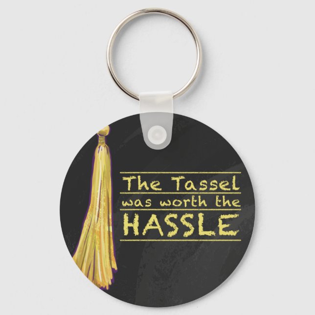 Chaveiro Tassel Hassle Dourado (Frente)