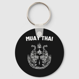 Chaveiro Tatuagem de Arte Muay Thai Sak Yant Tigre Gêmeo Ki