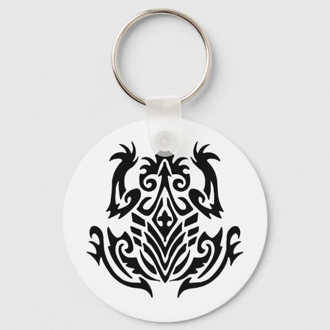 Chaveiro Tatuagem de Sapo Tribal (Frente)