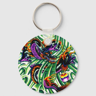 Chaveiro Tatuagem do Dragão Japonês