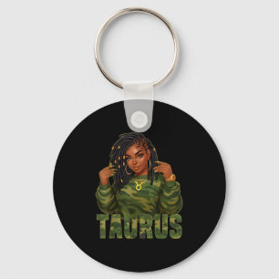 Chaveiro Taurus Queen Lock Black Woman Camo Sinal Zodiac