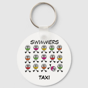 Chaveiro TÁXI dos nadadores - Keyring brilhante dos