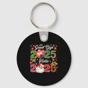 Chaveiro Tchau 2025 Olá 2026 Feliz Natal Feliz Ano Novo 