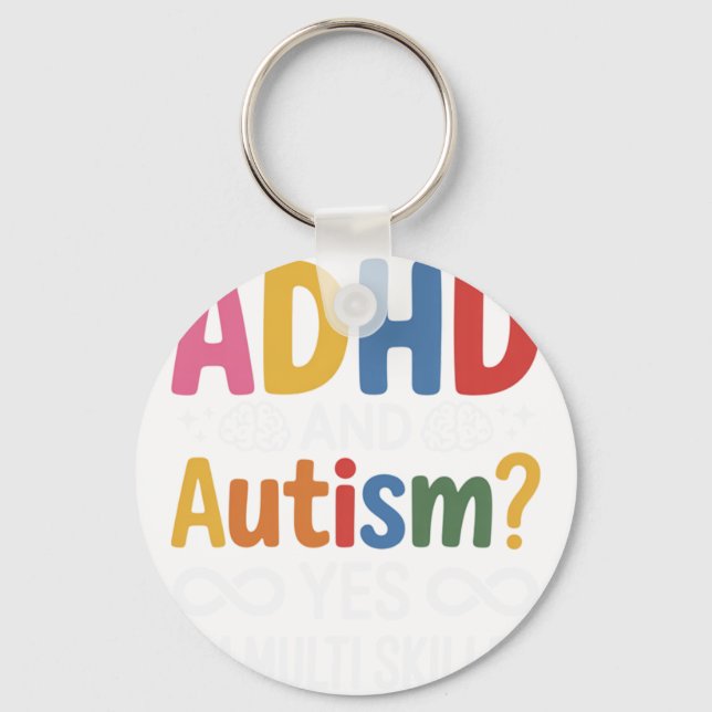 Chaveiro TDAH e Autismo Sim, sou multihabilidoso (Frente)
