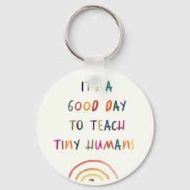 Chaveiro Teacher Bom Dia Pequeno Humano Típica Moderna Dive