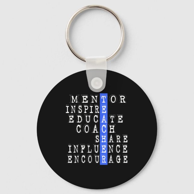 Chaveiro Teacher Funny Mentor Coach Gift For School Staff  (Frente)