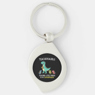 Chaveiro Teachersaurus humor de professor com pequenos dino