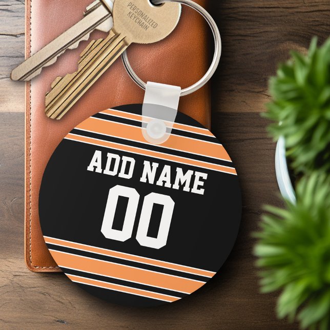 Chaveiro Team Jersey com nome e número personalizados (Personalized Keychain - Sports Jersey Football Theme)