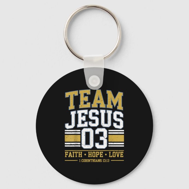 Chaveiro Team Jesus 03 Christian Faith Men Teen Girl Toddle (Frente)