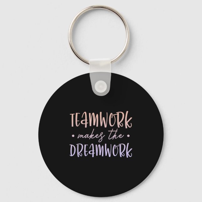 Chaveiro Teamwork Makes The Dreamwork Employee Team Motivat (Frente)