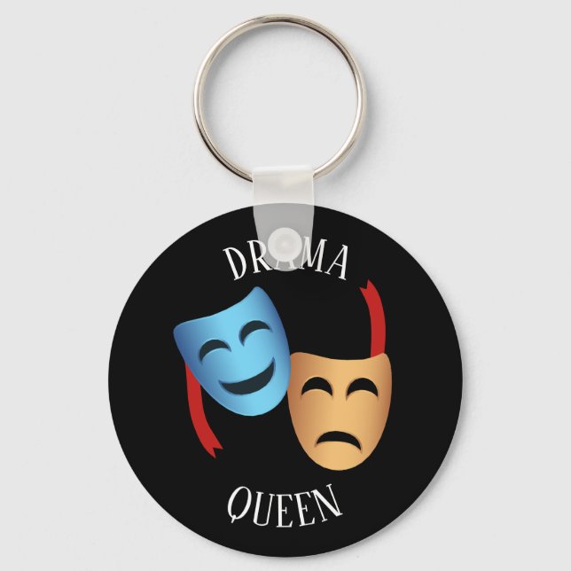 Chaveiro Teatro 'Rainha do Drama' Máscara Emoji Theater Lov (Frente)