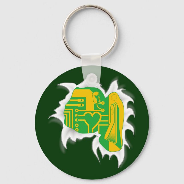 Chaveiro Techno Heart (Frente)