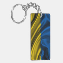 Chaveiro Tecido da bandeira de Ucrânia