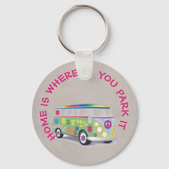 Chaveiro Tecla Button - Home It Where You Park (Frente)