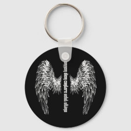 Chaveiro Tecla de botão preto básica da tatuagem de Donovan