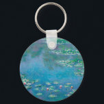 CHAVEIRO TECLA DE BOTÃO: "WATERLILILILILIES" POR MONET<br><div class="desc">"WATERLILILIES",  POR CLAUDE MONET</div>