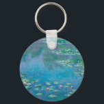 CHAVEIRO TECLA DE BOTÃO: "WATERLILILILILIES" POR MONET<br><div class="desc">"WATERLILILIES",  POR CLAUDE MONET</div>