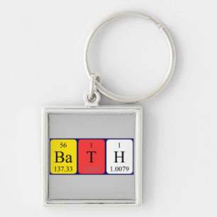 Chaveiro Tecla de mesa periódica do banho