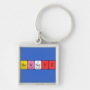 Chaveiro Tecla de nome de mesa periódica Bennett