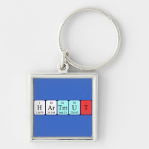Chaveiro Tecla de nome de mesa periódica Hartmut