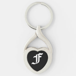 Chaveiro Tecla "F" Black Heart