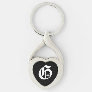 Chaveiro Tecla "G" Black Heart