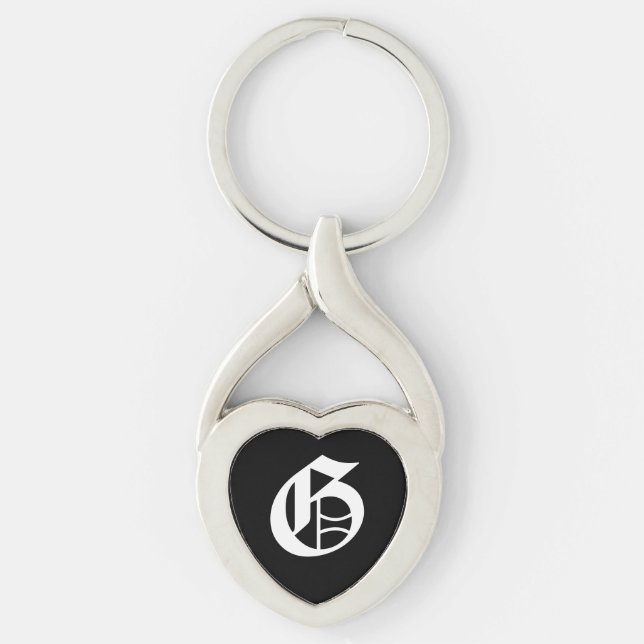 Chaveiro Tecla "G" Black Heart (Frente)