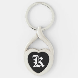 Chaveiro Tecla "K" Black Heart