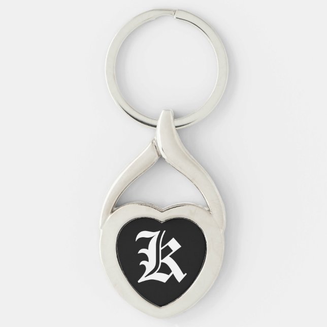 Chaveiro Tecla "K" Black Heart (Frente)