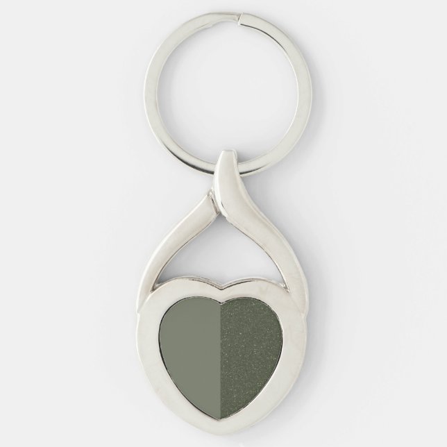 Chaveiro Tecla Vertical Split Moss Green Heart (Personaliza (Frente)