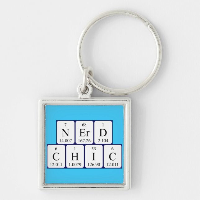 Chaveiro Teclado de frase de mesa periódica NerdChic (Frente)