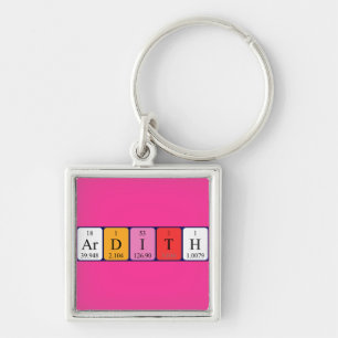 Chaveiro Teclado de nome de mesa periódica de Ardith