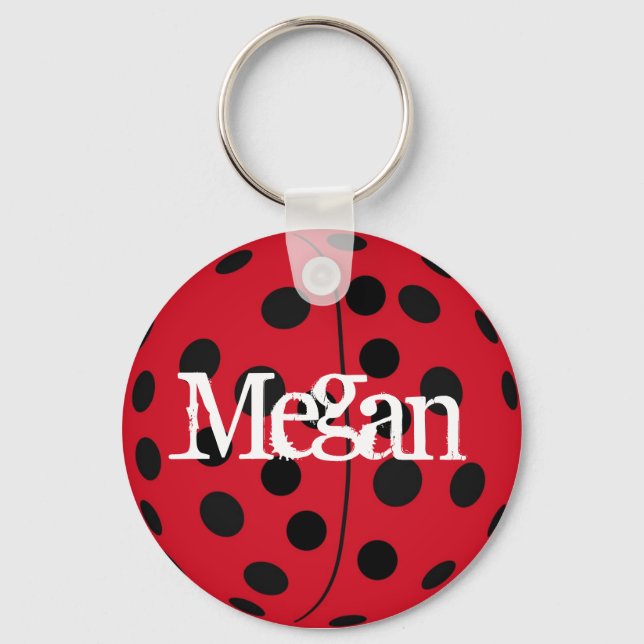 Chaveiro Teclado Megan Ladybug Nomeado Personalizado (Frente)