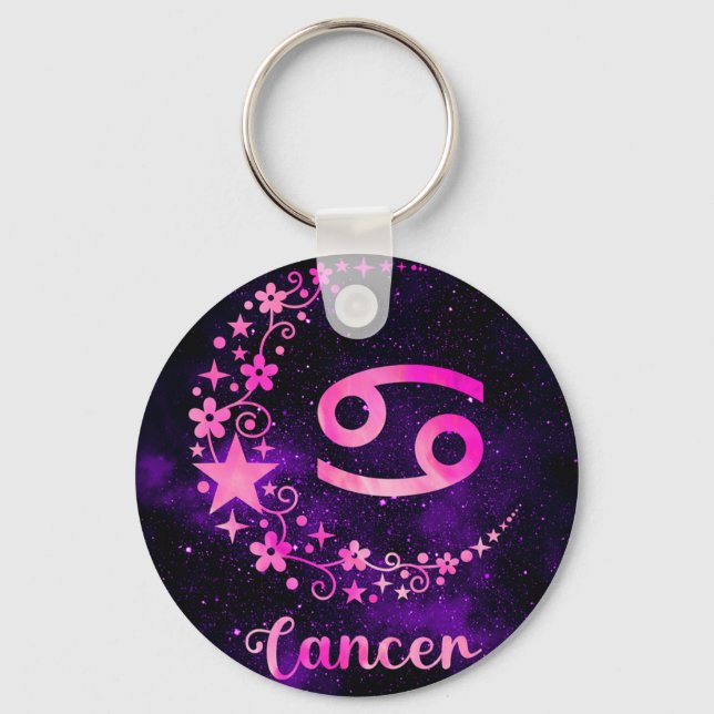 Chaveiro Teclado Zodiac do Cancer rosa (Frente)