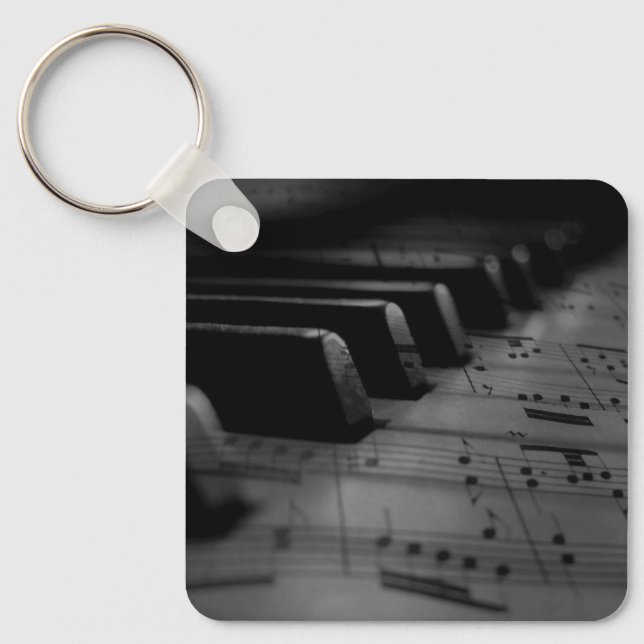 Chaveiro Teclas de Piano Música (Frente)
