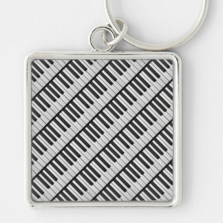 Chaveiro Teclas de Piano Preto e Branco